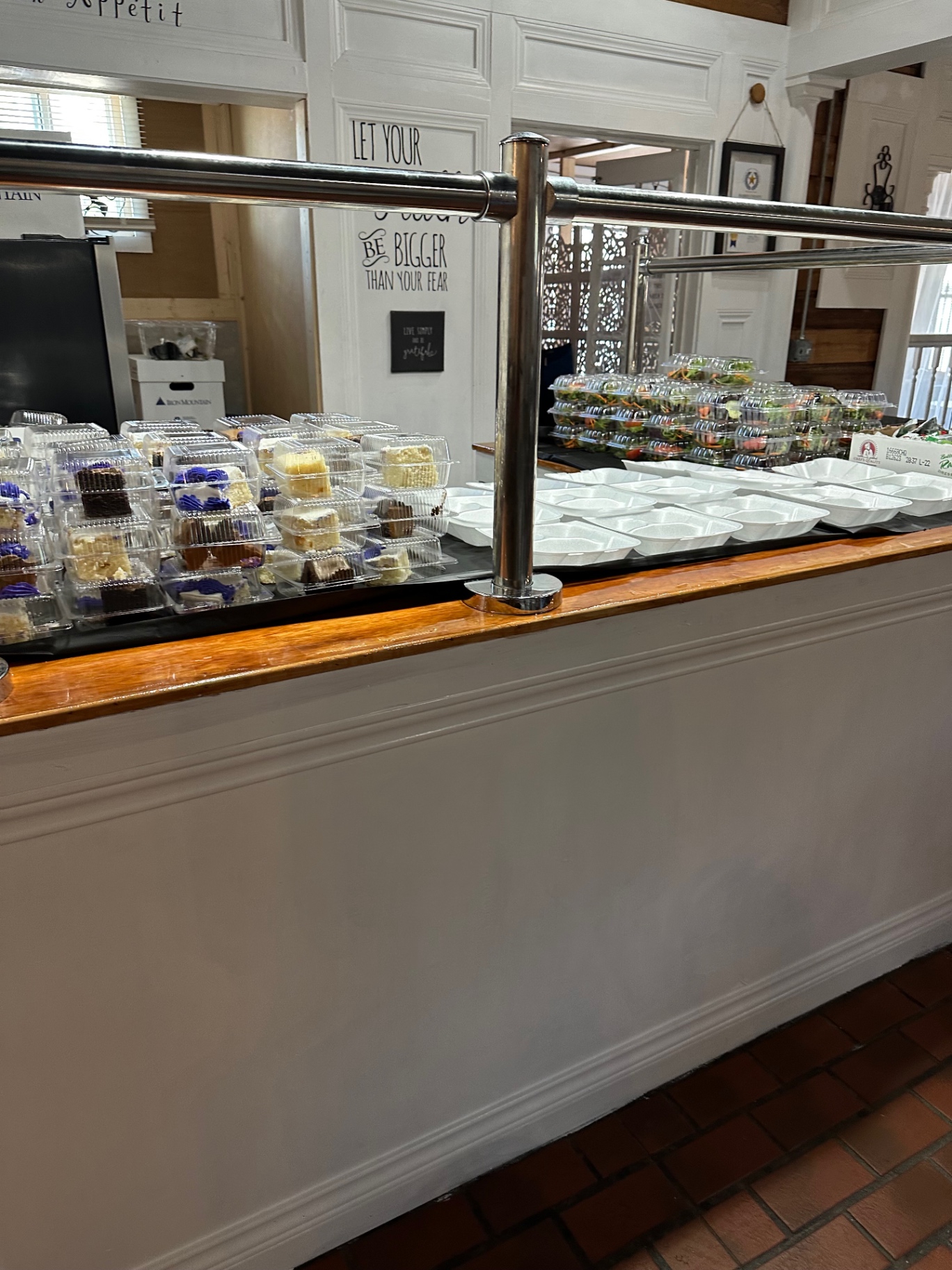 Dessert bar and catering counter